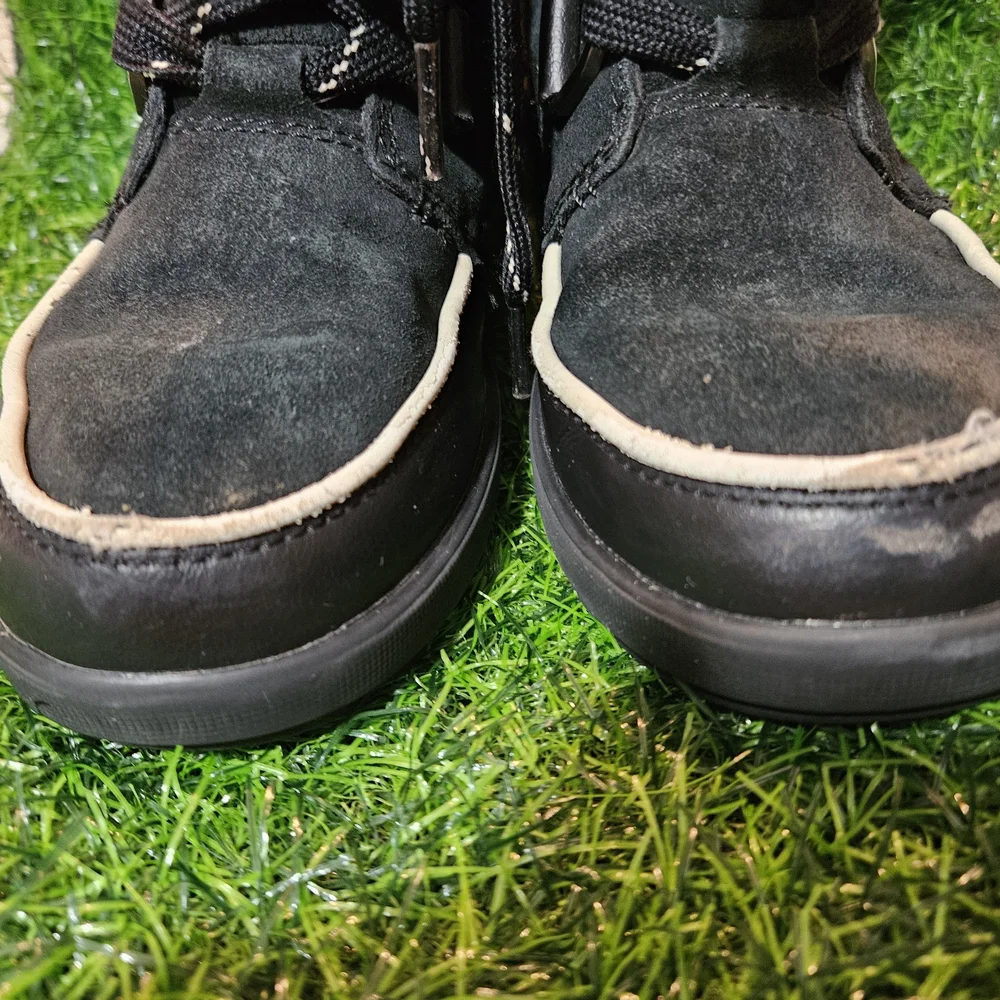 Sorel Black Suede Waterproof Winter & Rain Boots with Cream Faux Fur